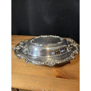 Antq Reed & Barton King Francis 1677 Silverplate 2 Serving Bowls Platters Or Lid
